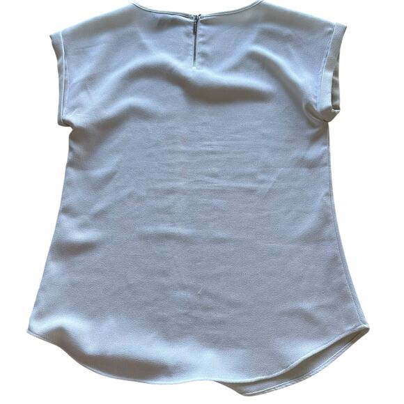 Womens Blouse Small White Classic Textured Minimalist Classic Timeless Polished - Picture 5 of 7